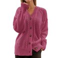 thumbnail image 1 of Cute Cardigans Women Knit Long Sleeve Button Front Sweater Open Front For Casual Lightweight Cardigans, 1 of 5
