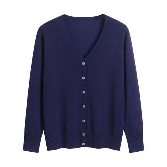 Cute Cardigans Women Long Sleeved Knit Solid Color And Elegant Sweater. Outerwear Coats