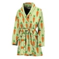 thumbnail image 1 of Cute Carrot Pattern Women Bathrobe One Size Univeral Fits, Carrot Farming Planter Fashion Lightweight Plush Fleece Long Robe For Women, 1 of 3