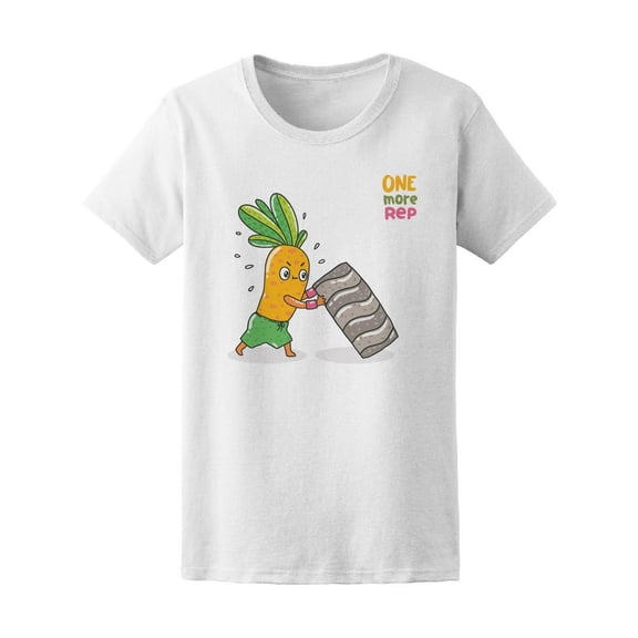 Cute Carrot Pushing Tire Healthy T-Shirt Women -Image by Shutterstock, Female Small