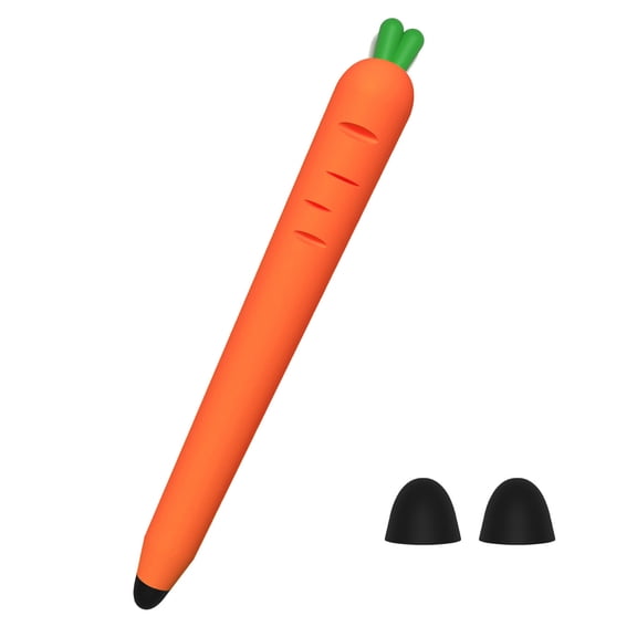 Cute Carrot Shape Universal Touch Screen Stylus Pen for ISO/huawei/Xiaomi For Android Tablet PC Drawing Stylus Capacitive S Pen With 2 Replacement Tips