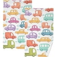 thumbnail image 1 of Cute Cars Towels 2 Piece Cotton Hand Towels, Ultra Soft and Highly Absorbent,Decorative Fingertip Face Towel for Bathroom Hotel, Gym and Spa 28 X 16 Inches, 1 of 7