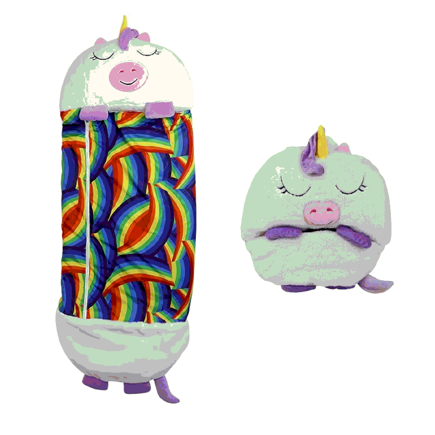 thumbnail image 1 of Carton White Unicorn Animal Pattern Slumber Bag, 1 of 2