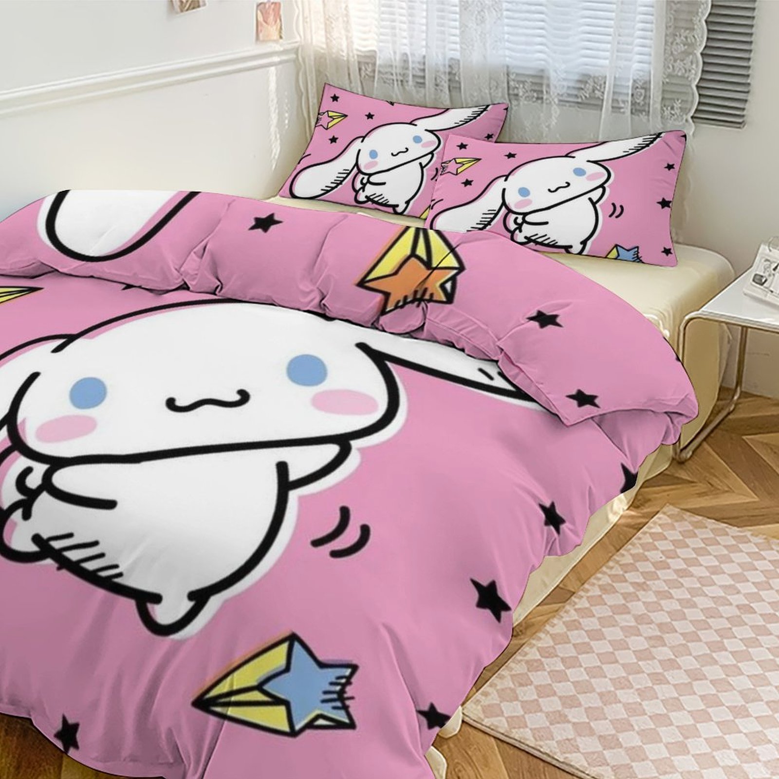 Cute Cartoom Anime Cinnamoroll Bedding Sets Girls Boys Teens Comforter