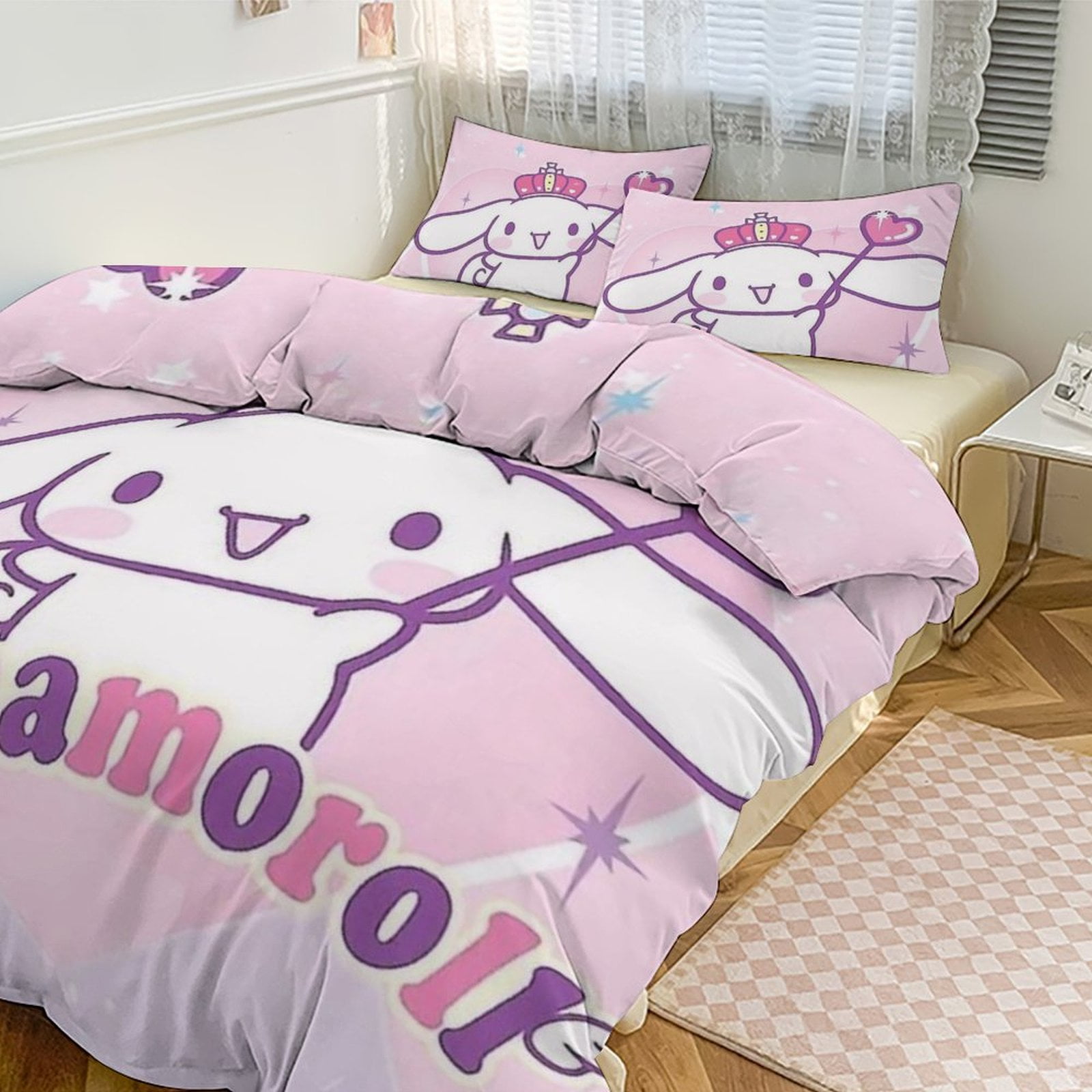 Cute Cartoom Anime Cinnamoroll Bedding Sets Girls Boys Teens Comforter