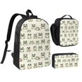 thumbnail image 1 of Cute Cartoon Adorable Fun Green Backpack Set 3pc ，Backpack with Lunch Bag and Bag 17 Inch, 1 of 1