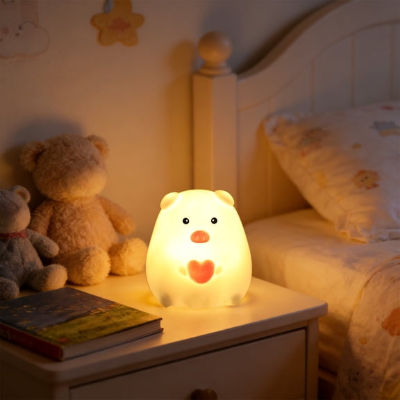 Cute Cartoon Animal Luminous Night Light, Glowing Desktop Ornament and Decorative Doll for Home and Office, Internet-Famous Pet-Themed LED Lamp for Cozy Bedroom Ambiance