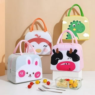 Cute Cartoon Animals Leisure Time Lunch Bags For Kids Reusable Insulated  Lunch Box Female White Collar Nurse Student Office Worker Lunch Tote Bag