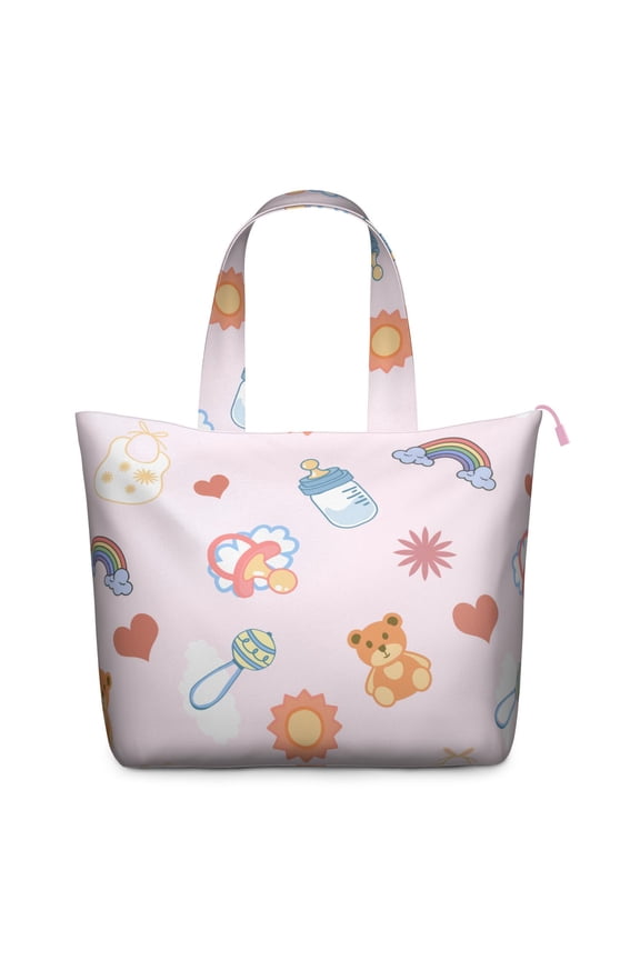 Cute Cartoon Animals Weekender Bag - Durable Lightweight Travel Tote with Zipper, Spacious Design for Moms & College Students, Fun Playful Kids-Friendly Style