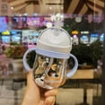 thumbnail image 1 of Cute Cartoon Anti-Choking Handle Cup for Kids, 250ml Leak-Proof Design, Safe PC+PP Material, Fun Drinking Experience, 1 of 8