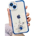 thumbnail image 1 of Cute Cartoon Astronaut Clear Soft Phone Case Compatible with iPhone Case (Blue,iPhone 11 Pro Max), 1 of 7