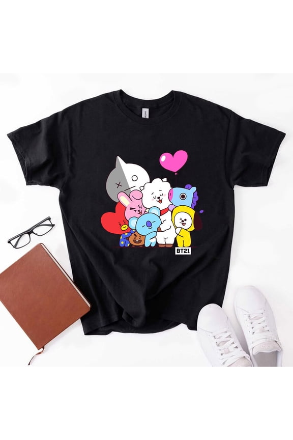 Cute Cartoon B.T2.1 T-shirt, Awesome Gift For ARMY, Bangtan Cute Shirt