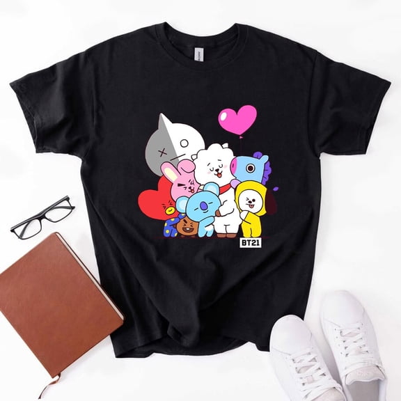 Cute Cartoon B.T2.1 T-shirt, Awesome Gift For ARMY, Bangtan Cute Shirt