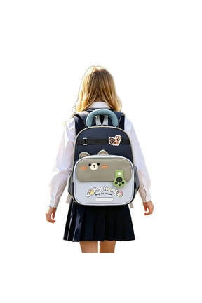Cute Cartoon Backpack for School, Bookbag with Padded Straps and Multiple Pockets