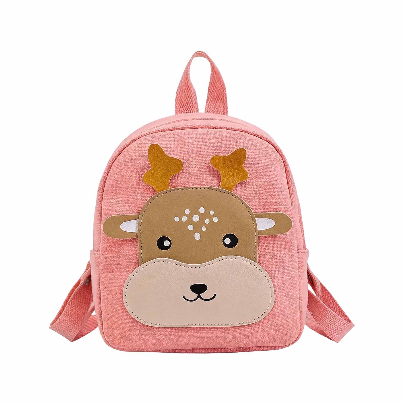 Mochila escolar de caricatura linda, con correas acolchadas y múltiples bolsillos