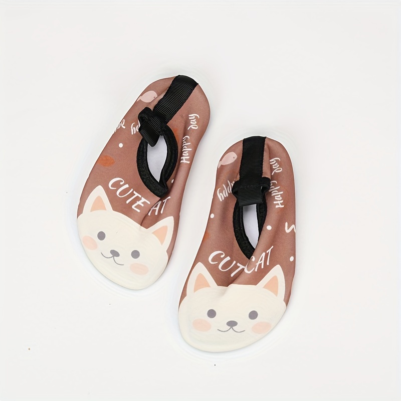 Cute Cartoon Barefoot Slip On Water Shoes, Lightweight Non Slip Quick