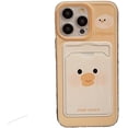 thumbnail image 1 of Cute Cartoon Bear Duck Couples Wallet Card Slot Soft Phone Case Compatible with iPhone Case (Duck,iPhone 12 Pro), 1 of 8