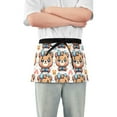 thumbnail image 1 of Cute Cartoon Bear Server Apron with 3 Pockets Waterproof Waitress Waist Short Apron for Man Woman 12 Inches, 1 of 7