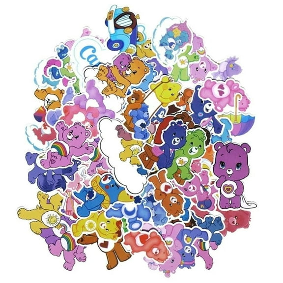 Cute Cartoon Bears Multi-Colored 50pc Decal Stickers