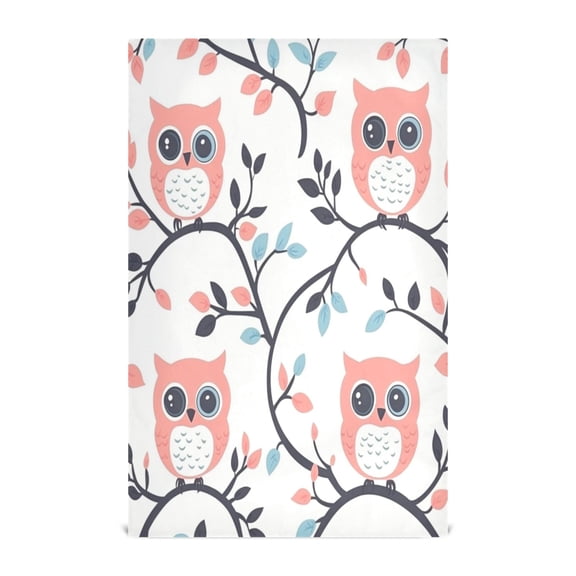 Cute Cartoon Bird Decorative Waffle Towel Kitchen Dishcloth 28x18in Multi-Use Tea Towel