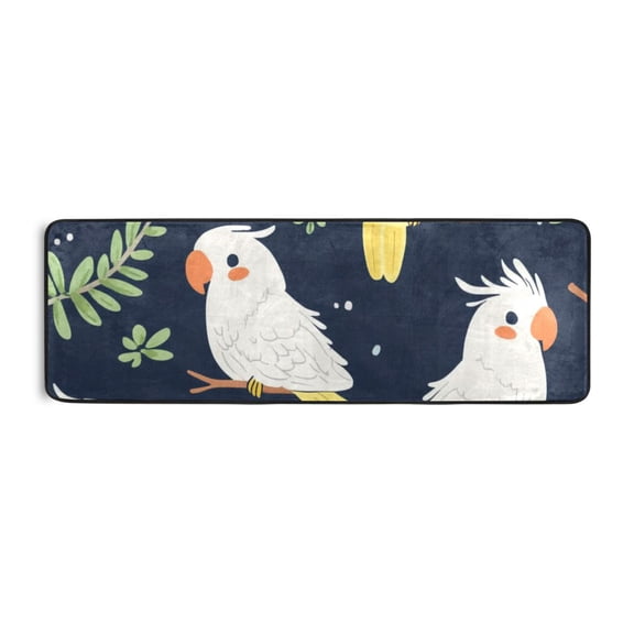 Cute Cartoon Birds Runner Rug for Hallways Kitchen Non Slip 2'x 6' Washable Hall Carpet for Bedroom Entryway Laundry Room