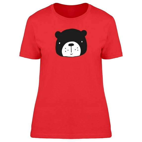 Cute Cartoon Black Bear Head Tee Women's -Image by Shutterstock