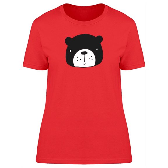 Cute Cartoon Black Bear Head Tee Women's -Image by Shutterstock