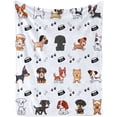 thumbnail image 1 of Cute Cartoon Blanket with Dogs on It for Boys Girls, Soft Little Dogs Baby Crib Flannel Blanket for Nursery, Cozy Warm Puppy Fuzzy Throw Blanket Gift for Dogs Lover Newborn Toddler Pets,(30"x40"), 1 of 9