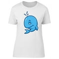 thumbnail image 1 of Cute Cartoon Blue Whale Tee Women's -Image by Shutterstock, 1 of 2