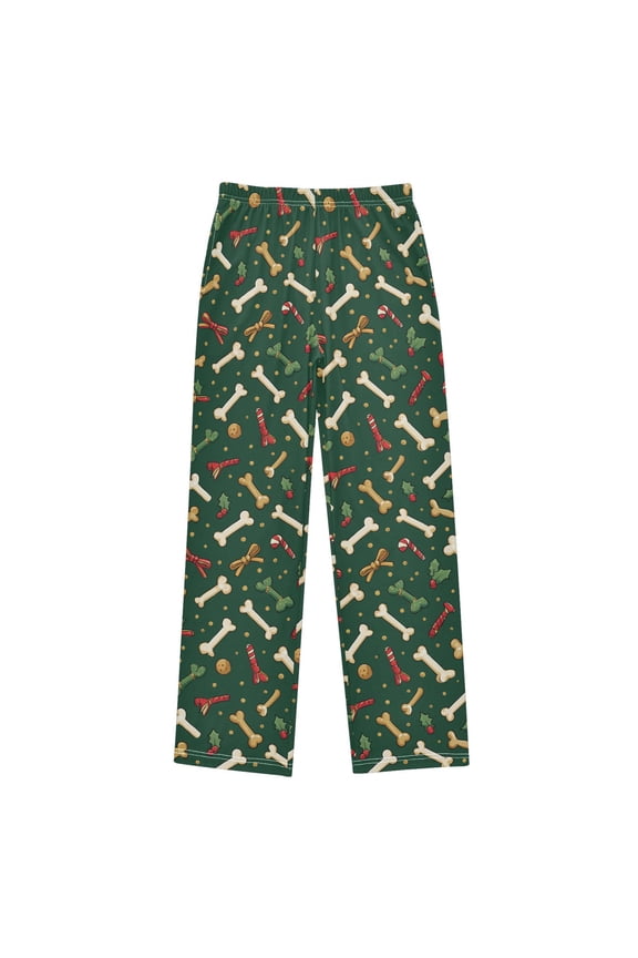 Cute Cartoon Bones Pajama Pants Soft and Lightweight Elastic Waistband Pajama Pants