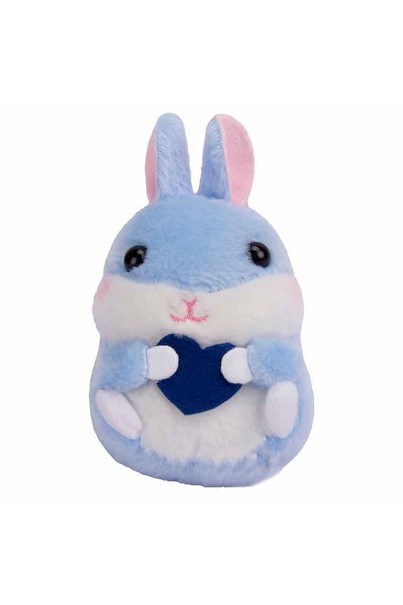 Cute Cartoon Bunny Plush Toy Keychain, Soft Stuffed Rabbit Doll Pendant for Bags and Backpacks, Mini Plushie Toy for Valentine Day Gift Decor Style #D274 Sky Blue