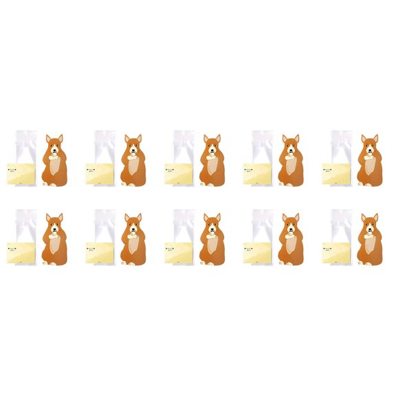 Cute Cartoon Candy Packaging Card Cartoon Animal Card Holding Candy Animal Card Suitable for Candy Decoration 10pc