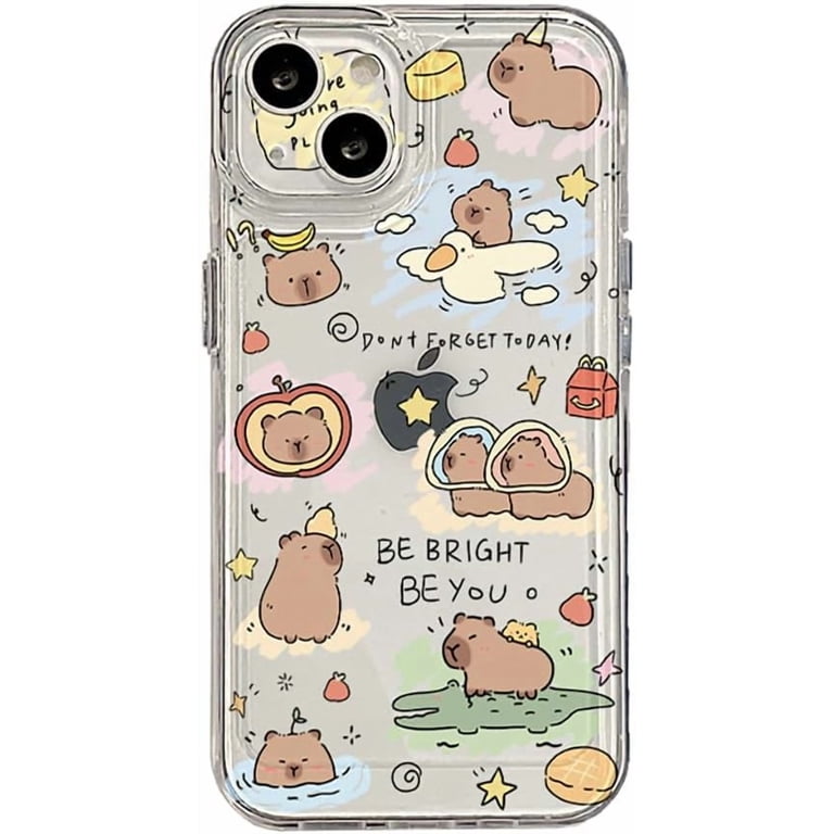 Cute Cartoon Capybaras Clear Soft Phone Case Compatible With IPhone