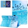 thumbnail image 1 of Cute Cartoon Case for 2021 Samsung Galaxy Tab A8 10.5" (SM-X200 or SM-X205) - Flip Lightweight Wallet Case with Stand / Card Holders, Protective Leather Fold Stand Cover (Blue Sea), 1 of 5