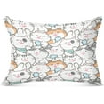 thumbnail image 1 of Cute Cartoon Cat and Fish Body Pillow Cover with Zipper, Soft and Cozy Fuzzy Fleece Body Pillow Case Cover 21 x 54 in, Plush Long Body Pillow Pillowcase for Fall and Winter Home Decor Gifts, 1 of 7