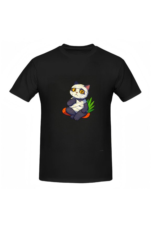 Cute Cartoon Cat Mummy Graphic Tee for Kids & Adults