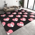 thumbnail image 1 of Cute Cartoon Cat Paw Area Rugs, Love Girl Room Soft Washable Carpet, Upholstery Rug with Non-Slip Backing for Bedroom Dining Room Study Living Room 5x6ft, 1 of 7