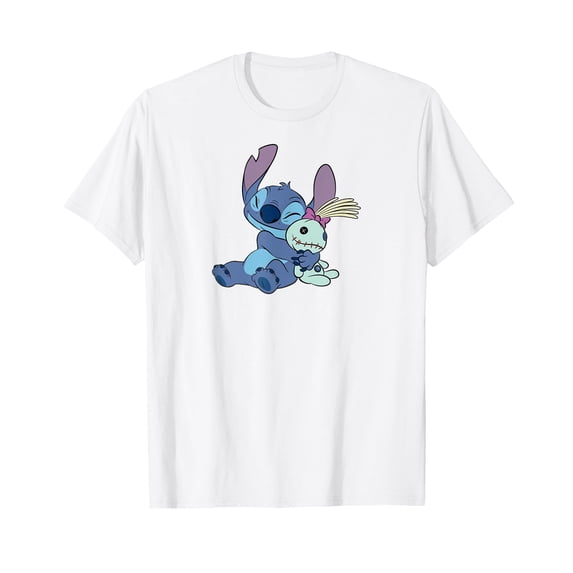 Cute Cartoon Character Holding Plush Toy T-Shirt for Fun and Comfort