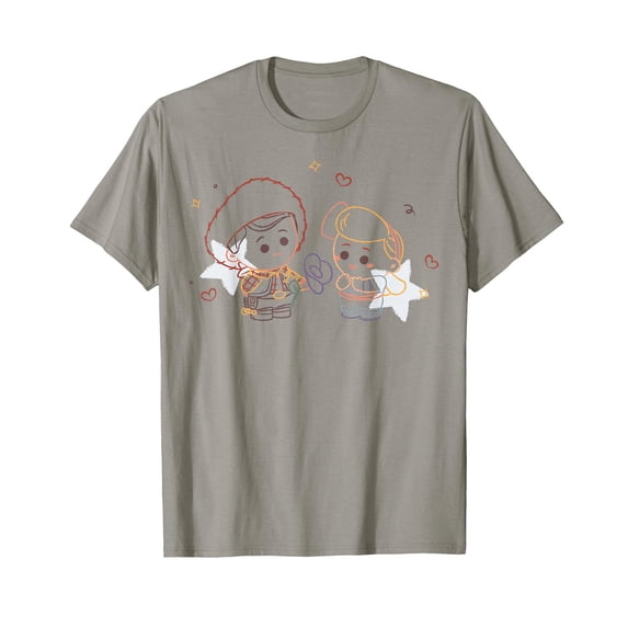Cute Cartoon Character Lineart Flower T-Shirt for Fun and Stylish Outfits