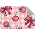 thumbnail image 1 of Cute Cartoon Cherries and Bows Entryway Rug, 2x3 Area Rug Indoor Door Mat Non-slip Washable Floor Carpet Rug for Bedroom Office Dining Room Bathroom, 1 of 7