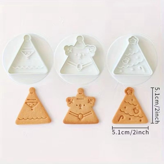 Cute Cartoon Christmas Cookie Cutters Set - Snowman, Reindeer, Santa Claus & Festive Shapes for Holiday Baking