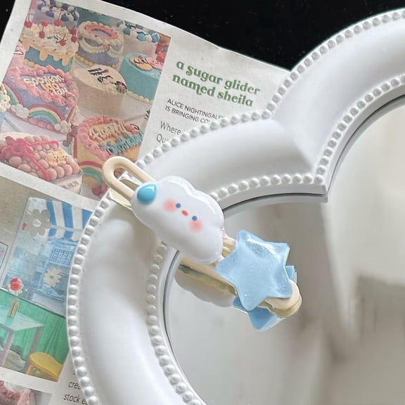 Cute Cartoon Cloud Hair Clip Sweet Girl Heart Headdress Hair Accessory 1 Piece