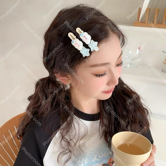 Cute Cartoon Cloud Hairpin Creative Bangs Clip Sweet Heart Headband for Girls