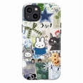 thumbnail image 1 of Cute Cartoon Collage Phone Case, Kawaii Bunny & Cat Sticker Art Cover for iPhone 17 16 15 14 13 12 11 Pro Max Plus Mini, 1 of 6