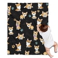 thumbnail image 1 of Cute Cartoon Corgi Blanket,Comfortable Soft Flannel Throw Blanket,All Season,Warm Lightweight Blankets for Sofa Bed Couch Living Room Chair,30"x40", 1 of 4