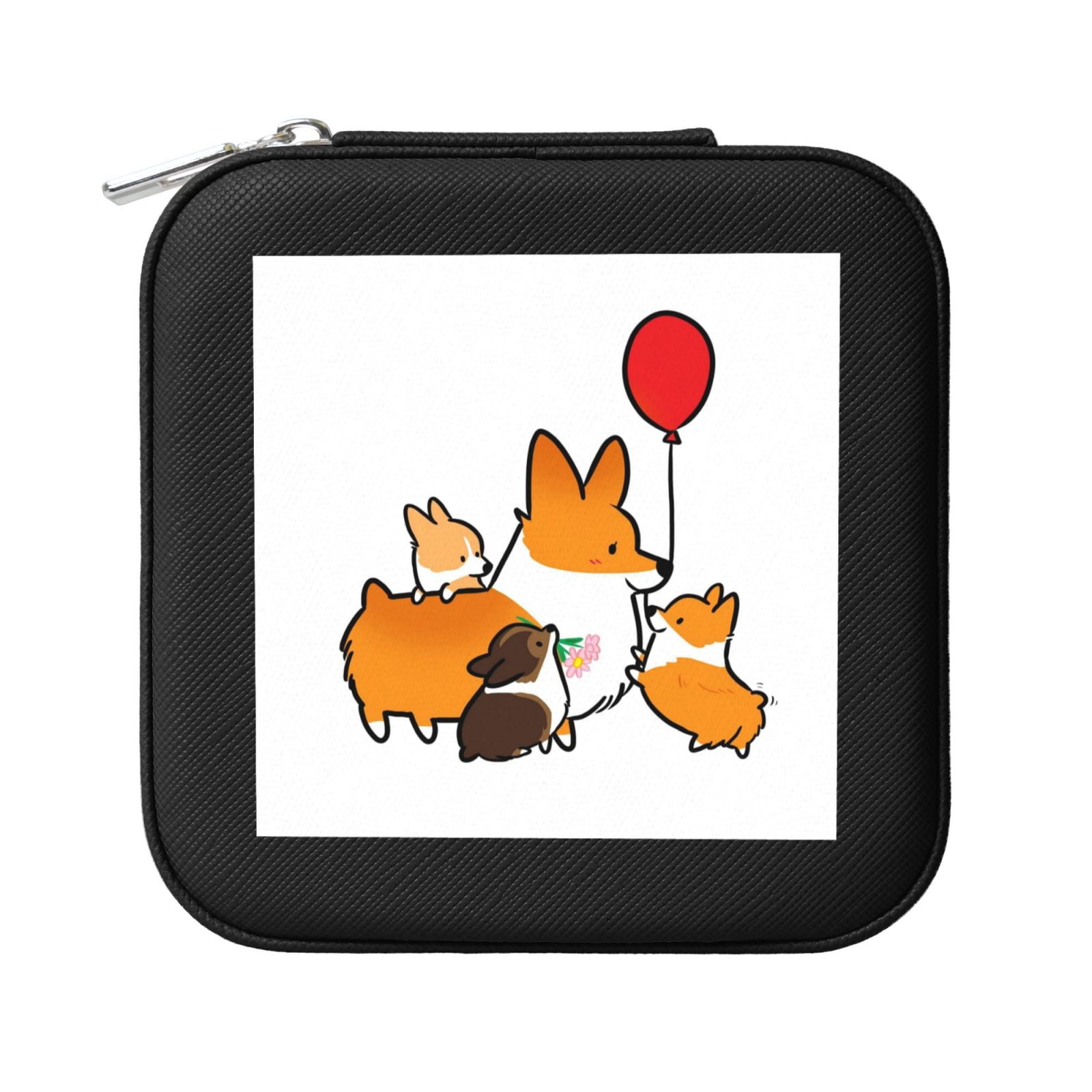 Cute Cartoon Christmas, Square PVC Leather Jewelry Box Women's