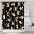thumbnail image 1 of Cute Cartoon Corgi Shower Curtain 72"x84" ,Bathroom Decorative Shower Curtains Set with 12 Hooks,Modern Waterproof Washable Shower Curtain, 1 of 6