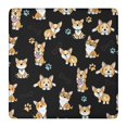 thumbnail image 1 of Cute Cartoon Corgi Square Fitted Tablecloth with Elastic Edge,Square Table Cover,Washable Elastic Table Cover for Home Kitchen Party Decor 36"x36", 1 of 6