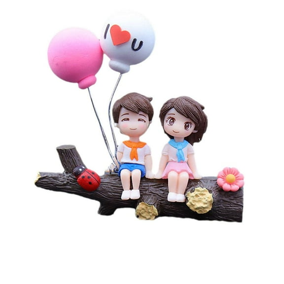 Cute Cartoon Couple Action Figures For Car Dashboard Ornament A7P5