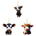 Cute Cartoon Cow Car Pendant Home Tree Decoration Christmas Tree